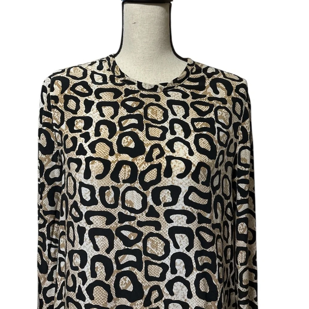 Equipment Owen Leopard Snake Print Silk Mini Dress Sz. Medium
